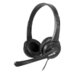 Casti audio NGS VOX505, microfon, 1.8m, USB, negru